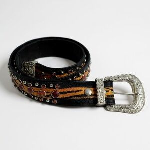 Valencia‎ Women’s Rhinestone Tiger Belt Size S35”